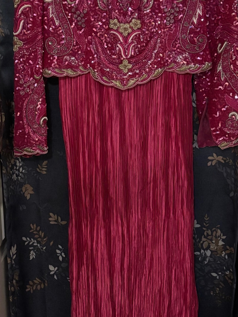 Richilene New York Embellished Fuchsia Evening Dress from Neiman Marcus